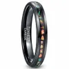 Tungsten Carbide Ring Crushed Fire Opal Men Women Black Dome Wedding Ring Comfortable Fit Tungsten Steel Ring 210924188P