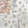 10pcslot Snowflake Flower Heart Drop Zircon Crystals s Jewelry Nail Art Decorations Nails Accessories Charms Supplies 240219