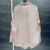 Letters Vrouwen Blouse Shirt Tops Luxe Designer Lange Mouw Blouses Revers Hals Effen Kleur Shirts