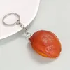 Keychains Simulation Abalone Pendant Keyring PVC HESIN Food Model DIY Kitchen Props Key Chain for Bag Charm Kid's Toys ShopWindow Display