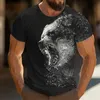 Animal Mens TShirt 3d Orso Stampa Maniche corte Estate Per Moda Nero Oneck Tops Abbigliamento oversize 240219
