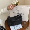 Bolso de hombro con diamantes de imitación, bolsos para axilas con diamantes brillantes, elegante bolso de mensajero para mujer, bolso de diseñador de lujo, bolso cruzado