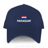 Ball Caps Paragwaj baseball czapka z flagą mężczyzn bawełniany kapelusz kobiety unisex szczyt