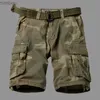 Männer Shorts 2023 Sommer Koreanischen Stil Camouflage Military Cargo Shorts Männer Lose Waschen Multi-Pocket Cargo Shorts Für Männer 29-42 240226