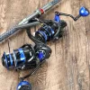 Roletowe gorące sprzedaż serii 2000000 metalowa rolka rybołówstwo Ultralight Blue Spinning Reel Saltwater Fresh Water for Pike Bass Carg Reel