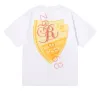 футболки для мальчиков Top Craftsmanship Rhude Мужские женские футболки летние дизайнерские футболки Street Casual с коротким рукавом в пляжном стиле футболки Хлопковая рубашка с принтом