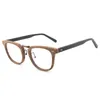 Lunettes de soleil Cadres Lunettes de myopie en bois Cadre pour hommes et femmes Lunettes en bois Grain clair Prescription optique JDA3263