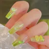 Nail Glitter Art Vert Clair Brillant Et Réfléchissant Magnifique Été Tendance Étincelant Facile À Appliquer Forte Demande Rose Beauté