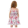 Vestidos da menina meninas menina vestidos princesa vestido impresso bebê floral praia suspender criança e flor de ouro para weddinggirls gota de dhx0t