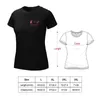 T-shirt personnalisé à manches courtes pour femme HD boutique Double imprimé Col rond renforcé indéformable Respirant double revers croisé 100%Coton 145g noir