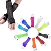 Sexy Punk Gloves Disco Costume Fingerless Gloves For Girls Stylish Long Black Fishnet Mitten Women Mesh Glove Solid Color 2024226