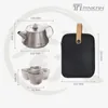 Teaware Sets PINKAH Pure Titanium Coffee Tea Pot Set With Strainer 320ml Kettle Portable Outdoor Camping Lightweight