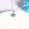 Pingentes céu azul pedra preciosa neve colares para mulher s925 sterling sliver romântico presente de casamento jóias dos namorados