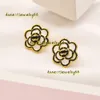 Oorknopjes Luxe geschenken Charme oorbellen 18K vergulde zwarte bloem oorbellen voor dames Designer sieraden 2024 Bruiloft Liefde Roestvrij stalen sieraden Perfect