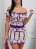 Work Dresses Sexy Bodycon Printed Skirt Two Piece Set For Women One Line Neck Cropped Top And Tight Short Skirts Sets Fashion Streetwear