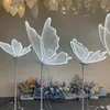 Lustre de scène de mariage, lumière Led de haute qualité, lumière décorative en forme de papillon, centres de Table de mariage, décor de fête en plomb, support d'arc de fond