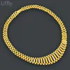 Liffly New Dubai Set di gioielli in oro per le donne Gioielli indiani Matrimonio africano Regalo nuziale Collana Bracciale Orecchini set intero 2153a