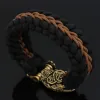 Bracelets nordique Viking ours patte odin rune paracord bracelet en acier inoxydable avec sac cadeau valknut