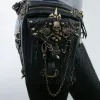 Väskor Motorcykel Steam Punk midja Höft Bälte Banana Messenger Shoulder Bag Mobiltelefon Midjeväska Fanny Packs Pack For Women Gothic