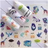 Stickers Decals Nail 1Pcs Water Decal And Sticker Flower Giraffe Simple Winter Slider For Manicure Art Watermark Tips Drop Delivery He Ot3Jl