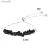 Beaded Natural 5-8mm Irregular Citrines Crystals Bracelets Natural Chip Bead Bracelet Silver Color Adjustable Chain Bracelet Bangle YQ240226