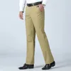 Pantaloni da uomo casual sottili estivi da uomo Autunno spesso 100% cotone Pantaloni classici elasticizzati da lavoro di moda maschile Abiti di marca 240220