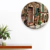 Väggklockor europeiska Italien gata runt klocka akryl hängande tyst tid hem inre sovrum vardagsrum kontor dekoration