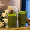 Pennello per trucco verde di design, lettera, logo, cilindro, pennelli per trucco, strumenti per trucco, set di 8 con tubo di stoccaggio, confezione regalo, regalo di compleanno per San Valentino per ragazza