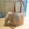 Moda fai da te accessori borse fatte a mano all'uncinetto designer borsa tote elefante accessori materiale in pelle borse da spiaggia accessorio W22305d