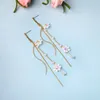 Orecchini pendenti moda orecchino lungo a goccia arrivo fiore di pizzo in resina di cristallo per le donne gioielli regalo data all'ingrosso