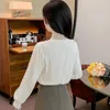 Blouses Femmes Automne Hiver Manches Longues Femmes 2024 Mode Coréenne Vêtements Streetwear Blusas Mujer Élégant Bow Cou Dentelle Tops Chemises
