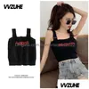 Kadın Tankları Camis Womens y2k Moda Örme Tank Günlük mahsul Cami Halter Yelek Ropa De Mujer Croptop Yaz Temel Sırtsız STREE DHONE