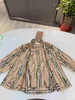 Popular Child lapel Shirt Long sleeved baby shirt Size 100-160 CM high quality kids designer clothes Perfect details girls boys Blouses Jan20