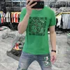 Homens camisetas Designer 2023 Verão Nova Marca de Moda Hot Diamond Manga Curta Juventude Social Slim Fit T-shirt Meia Manga K8X8