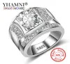 YHAMNI Mode Originele 100 925 Zilveren Belofte Verlovingsringen Voor Koppels Mannen Vrouwen Trouwring Luxe 1ct CZ Zirkoon Sieraden k9817007