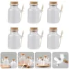 Dinnerware Sets 6 Bottle Bottled Mask Powder Small Terrarium Kitchen Storage Jars Plastic Bath Salt Container