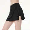 al yoga dames zomersport korte rok, antireflectie fitnessrok voor dames, hardlooptennisgroep yoga shorts rok