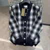 2024SS Spring Leisure Men's Sweater, Cardigan, Woolen Sweater, Women's Fashion Letter, Double sided Wear, Checkered Designer, High Quality