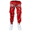 2023 Ny tryckt Cashew Flower Leisure Sport Haren Pants for Men's Loose High Street Multi Bag Workwear