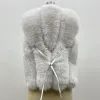 Pele natural cor do falso colete de pele casaco feminino sem mangas BuckleSlim Fit Teddy Coat 2023 High Street Plush Fur Jacket 2023 Top peludo