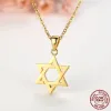 Halsband Tongzhe Collare Magen Star of David Pendant 925 Sterling Silver Israel Chain Halsband Kvinnor Judica Jewish Men Jewelry 2019