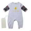 Rompertjes Ontwerper Pasgeboren Baby Meisje Jongen Rompertjes Kleding Baby Cartoon Beer Print Jumpsuits Onesie Romper Aaa Drop Delivery Baby, Kid Dhvef