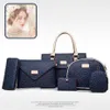 Roze Sugao 2020 Nieuwe Mode Handtas Vrouwen Schoudertas Pu Leer 6 Stuks Set Tassen Designer Handtas Dame Handtassen BHP226l