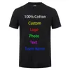 T-shirt män anpassad text diy din egen design po print kläder reklam t-shirt för VIP 240220
