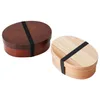 Scatole Bento giapponesi 3 griglie Scatola da pranzo in legno da cucina Scatole da sushi in legno naturale ecologico Contenitore per alimenti Ciotola per stoviglie LT781