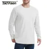 T-shirty męskie Tacvasen Spring Cotton T-shirt męska załoga szyja T-shirt długie rękawowe oddychanie wilgoć WIDZACJA Podstawowa tee Tops Manl2402