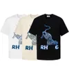 T-shirt pour hommes vêtements de marque y2k American High Street marque à la mode été lâche décontracté à manches courtes dessin animé léopard motif animal lettre imprimée vêtements de couple