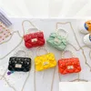 Borsa di colore brillante gelatina per bambini diamante Shoder ragazze moda coreana borsa di perle borse di caramelle all'ingrosso per bambini consegna di goccia Dh0J4