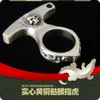 Tiger Skeleton Finger Ghost Head Brass Cowherd 맞춤형 자기 방어 카우보이 펜던트 Keychain 994879