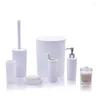 Bath Accessory Set 7pcs/set Modern Plastic Bathroom Accessories With Soap Dish Toothbrush Holder Dispenser 2024